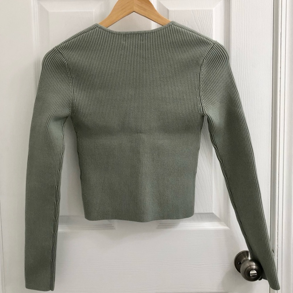 Open Edit Women's Ribbed Square Neck Top - Picture 4 of 5
